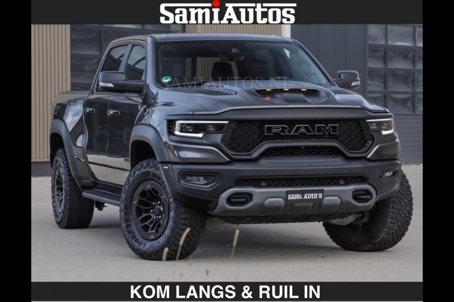 Dodge Ram TRX HELLCAT 712 PK 6.2 V8 | BOM VOL | GRANITE MET ZWART LEDER RODE STIKSELS | CREW CAB DUBBELE CABINE DC | 5 PERSOONS GRIJS KENTEKEN |