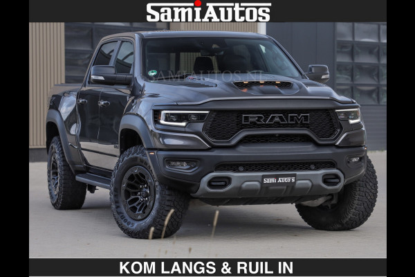 Dodge Ram TRX HELLCAT 712 PK 6.2 V8 | BOM VOL | GRANITE MET ZWART LEDER RODE STIKSELS | CREW CAB DUBBELE CABINE DC | 5 PERSOONS GRIJS KENTEKEN |