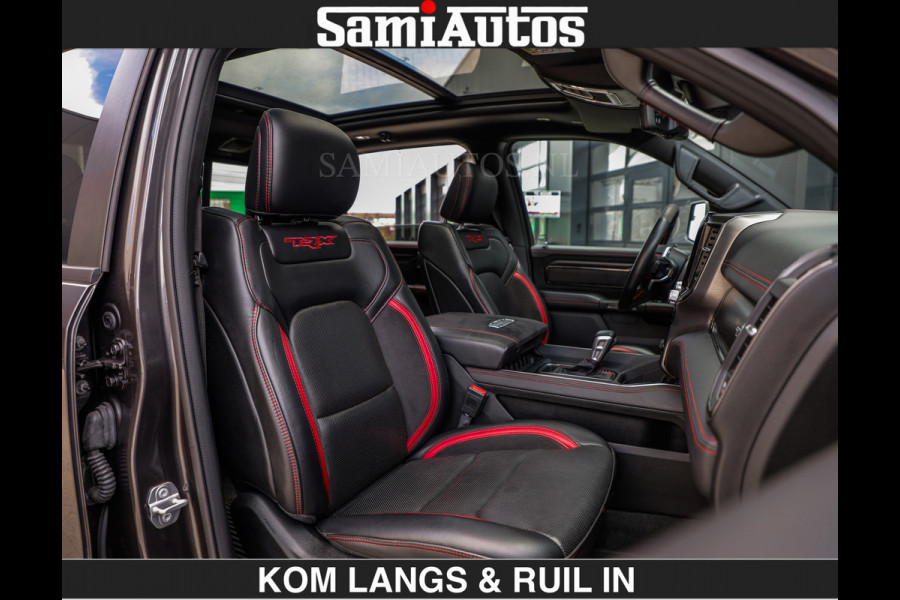Dodge Ram TRX HELLCAT 712 PK 6.2 V8 | BOM VOL | GRANITE MET ZWART LEDER RODE STIKSELS | CREW CAB DUBBELE CABINE DC | 5 PERSOONS GRIJS KENTEKEN |