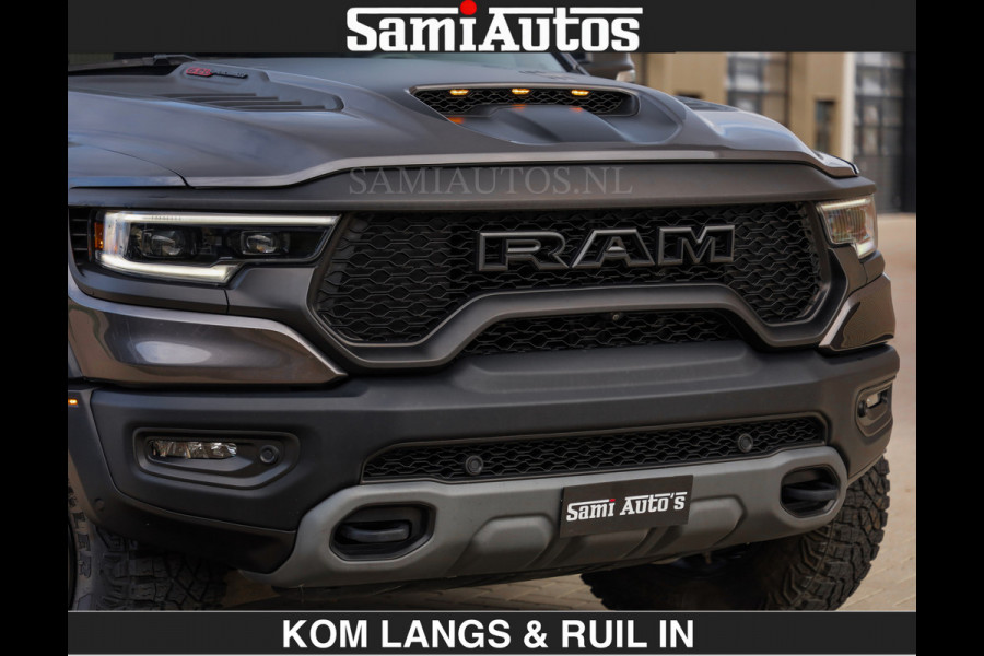 Dodge Ram TRX HELLCAT 712 PK 6.2 V8 | BOM VOL | GRANITE MET ZWART LEDER RODE STIKSELS | CREW CAB DUBBELE CABINE DC | 5 PERSOONS GRIJS KENTEKEN |