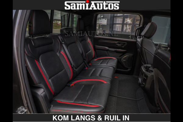 Dodge Ram TRX HELLCAT 712 PK 6.2 V8 | BOM VOL | GRANITE MET ZWART LEDER RODE STIKSELS | CREW CAB DUBBELE CABINE DC | 5 PERSOONS GRIJS KENTEKEN |