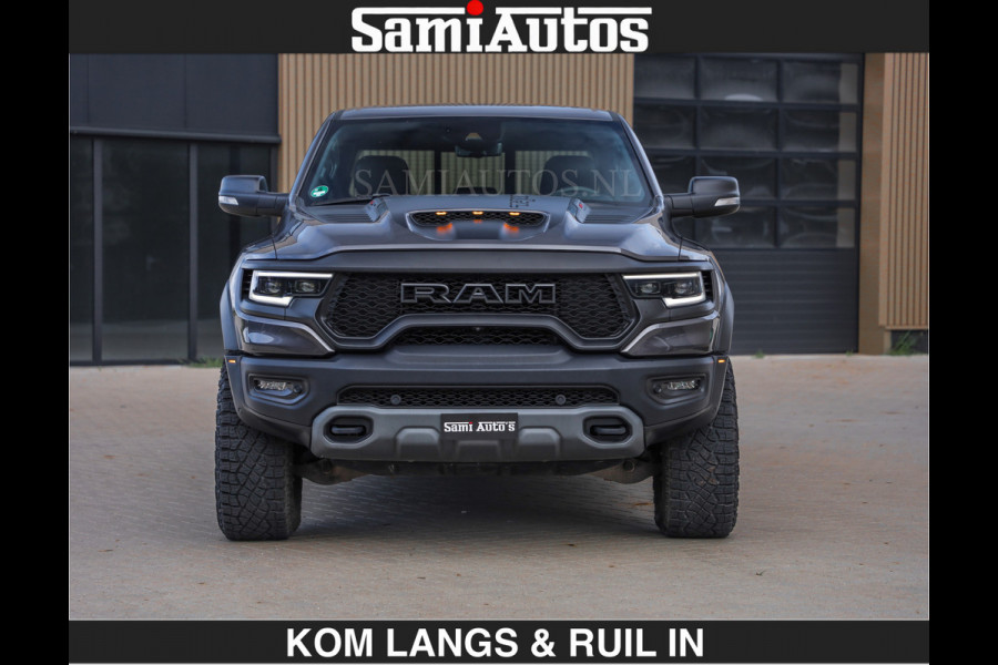 Dodge Ram TRX HELLCAT 712 PK 6.2 V8 | BOM VOL | GRANITE MET ZWART LEDER RODE STIKSELS | CREW CAB DUBBELE CABINE DC | 5 PERSOONS GRIJS KENTEKEN |