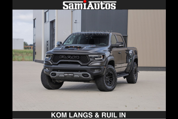 Dodge Ram TRX HELLCAT 712 PK 6.2 V8 | BOM VOL | GRANITE MET ZWART LEDER RODE STIKSELS | CREW CAB DUBBELE CABINE DC | 5 PERSOONS GRIJS KENTEKEN |