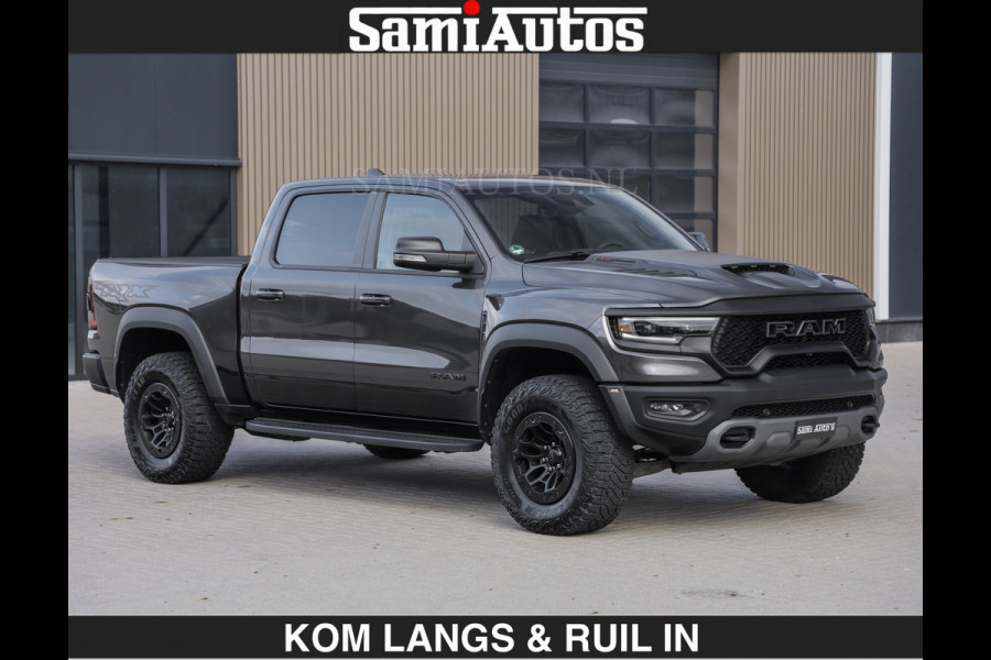 Dodge Ram TRX HELLCAT 712 PK 6.2 V8 | BOM VOL | GRANITE MET ZWART LEDER RODE STIKSELS | CREW CAB DUBBELE CABINE DC | 5 PERSOONS GRIJS KENTEKEN |
