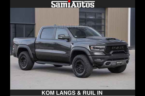 Dodge Ram TRX HELLCAT 712 PK 6.2 V8 | BOM VOL | GRANITE MET ZWART LEDER RODE STIKSELS | CREW CAB DUBBELE CABINE DC | 5 PERSOONS GRIJS KENTEKEN |