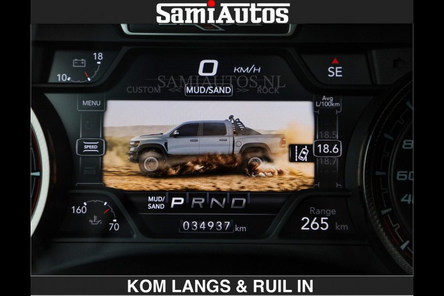 Dodge Ram TRX HELLCAT 712 PK 6.2 V8 | BOM VOL | GRANITE MET ZWART LEDER RODE STIKSELS | CREW CAB DUBBELE CABINE DC | 5 PERSOONS GRIJS KENTEKEN |