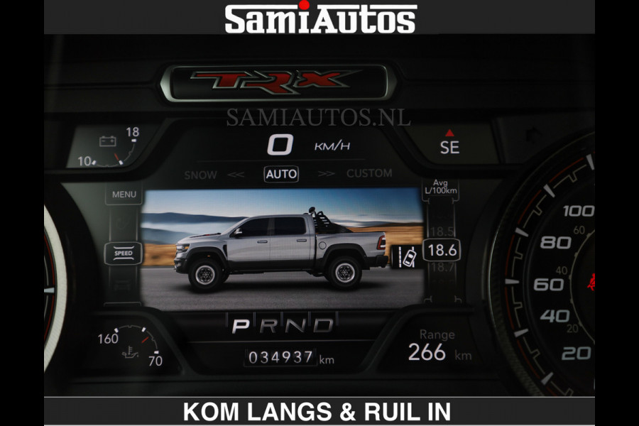 Dodge Ram TRX HELLCAT 712 PK 6.2 V8 | BOM VOL | GRANITE MET ZWART LEDER RODE STIKSELS | CREW CAB DUBBELE CABINE DC | 5 PERSOONS GRIJS KENTEKEN |