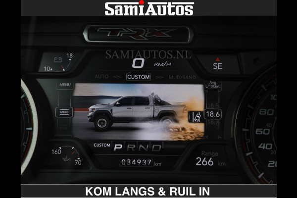 Dodge Ram TRX HELLCAT 712 PK 6.2 V8 | BOM VOL | GRANITE MET ZWART LEDER RODE STIKSELS | CREW CAB DUBBELE CABINE DC | 5 PERSOONS GRIJS KENTEKEN |