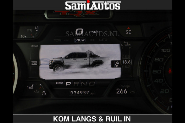 Dodge Ram TRX HELLCAT 712 PK 6.2 V8 | BOM VOL | GRANITE MET ZWART LEDER RODE STIKSELS | CREW CAB DUBBELE CABINE DC | 5 PERSOONS GRIJS KENTEKEN |