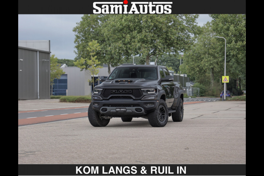 Dodge Ram TRX HELLCAT 712 PK 6.2 V8 | BOM VOL | GRANITE MET ZWART LEDER RODE STIKSELS | CREW CAB DUBBELE CABINE DC | 5 PERSOONS GRIJS KENTEKEN |