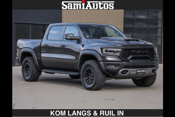 Dodge Ram TRX HELLCAT 712 PK 6.2 V8 | BOM VOL | GRANITE MET ZWART LEDER RODE STIKSELS | CREW CAB DUBBELE CABINE DC | 5 PERSOONS GRIJS KENTEKEN |