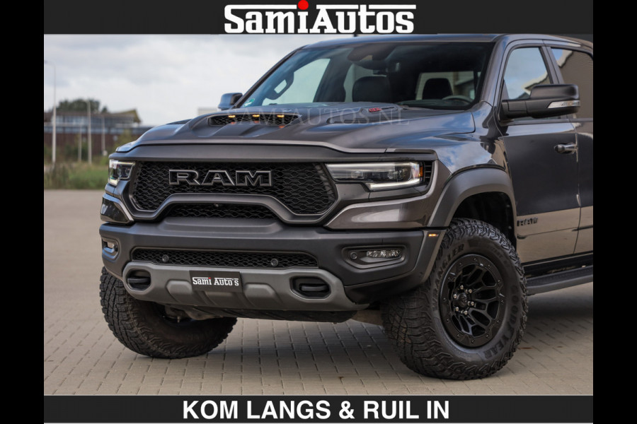 Dodge Ram TRX HELLCAT 712 PK 6.2 V8 | BOM VOL | GRANITE MET ZWART LEDER RODE STIKSELS | CREW CAB DUBBELE CABINE DC | 5 PERSOONS GRIJS KENTEKEN |