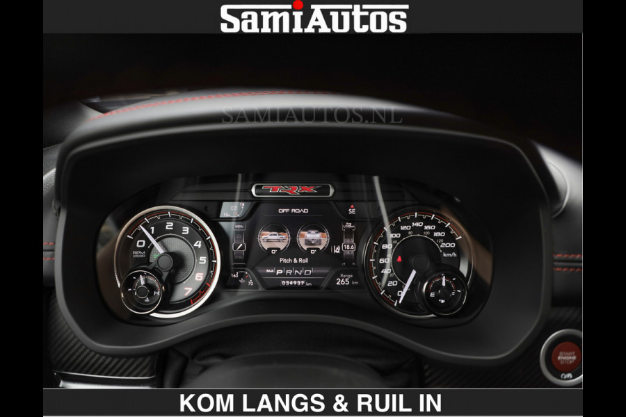 Dodge Ram TRX HELLCAT 712 PK 6.2 V8 | BOM VOL | GRANITE MET ZWART LEDER RODE STIKSELS | CREW CAB DUBBELE CABINE DC | 5 PERSOONS GRIJS KENTEKEN |