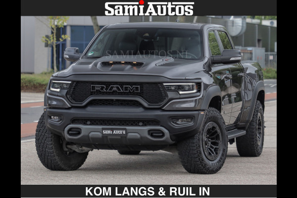 Dodge Ram TRX HELLCAT 712 PK 6.2 V8 | BOM VOL | GRANITE MET ZWART LEDER RODE STIKSELS | CREW CAB DUBBELE CABINE DC | 5 PERSOONS GRIJS KENTEKEN |