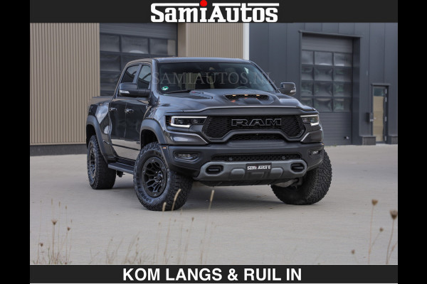 Dodge Ram TRX HELLCAT 712 PK 6.2 V8 | BOM VOL | GRANITE MET ZWART LEDER RODE STIKSELS | CREW CAB DUBBELE CABINE DC | 5 PERSOONS GRIJS KENTEKEN |
