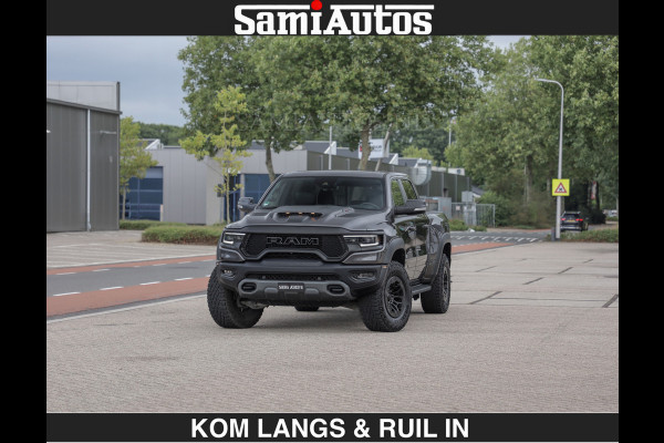 Dodge Ram TRX HELLCAT 712 PK 6.2 V8 | BOM VOL | GRANITE MET ZWART LEDER RODE STIKSELS | CREW CAB DUBBELE CABINE DC | 5 PERSOONS GRIJS KENTEKEN |