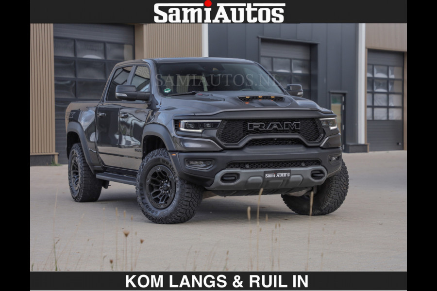 Dodge Ram TRX HELLCAT 712 PK 6.2 V8 | BOM VOL | GRANITE MET ZWART LEDER RODE STIKSELS | CREW CAB DUBBELE CABINE DC | 5 PERSOONS GRIJS KENTEKEN |