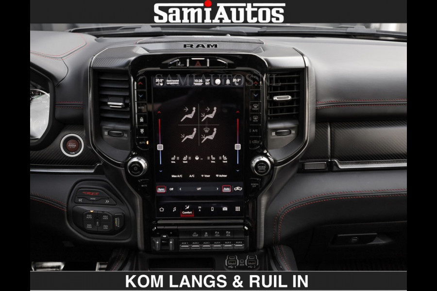Dodge Ram TRX HELLCAT 712 PK 6.2 V8 | BOM VOL | GRANITE MET ZWART LEDER RODE STIKSELS | CREW CAB DUBBELE CABINE DC | 5 PERSOONS GRIJS KENTEKEN |