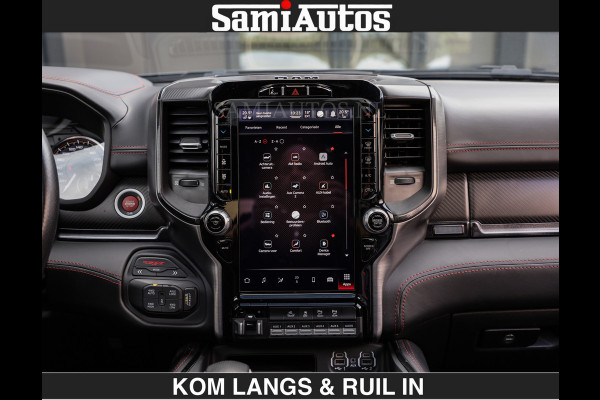 Dodge Ram TRX HELLCAT 712 PK 6.2 V8 | BOM VOL | GRANITE MET ZWART LEDER RODE STIKSELS | CREW CAB DUBBELE CABINE DC | 5 PERSOONS GRIJS KENTEKEN |