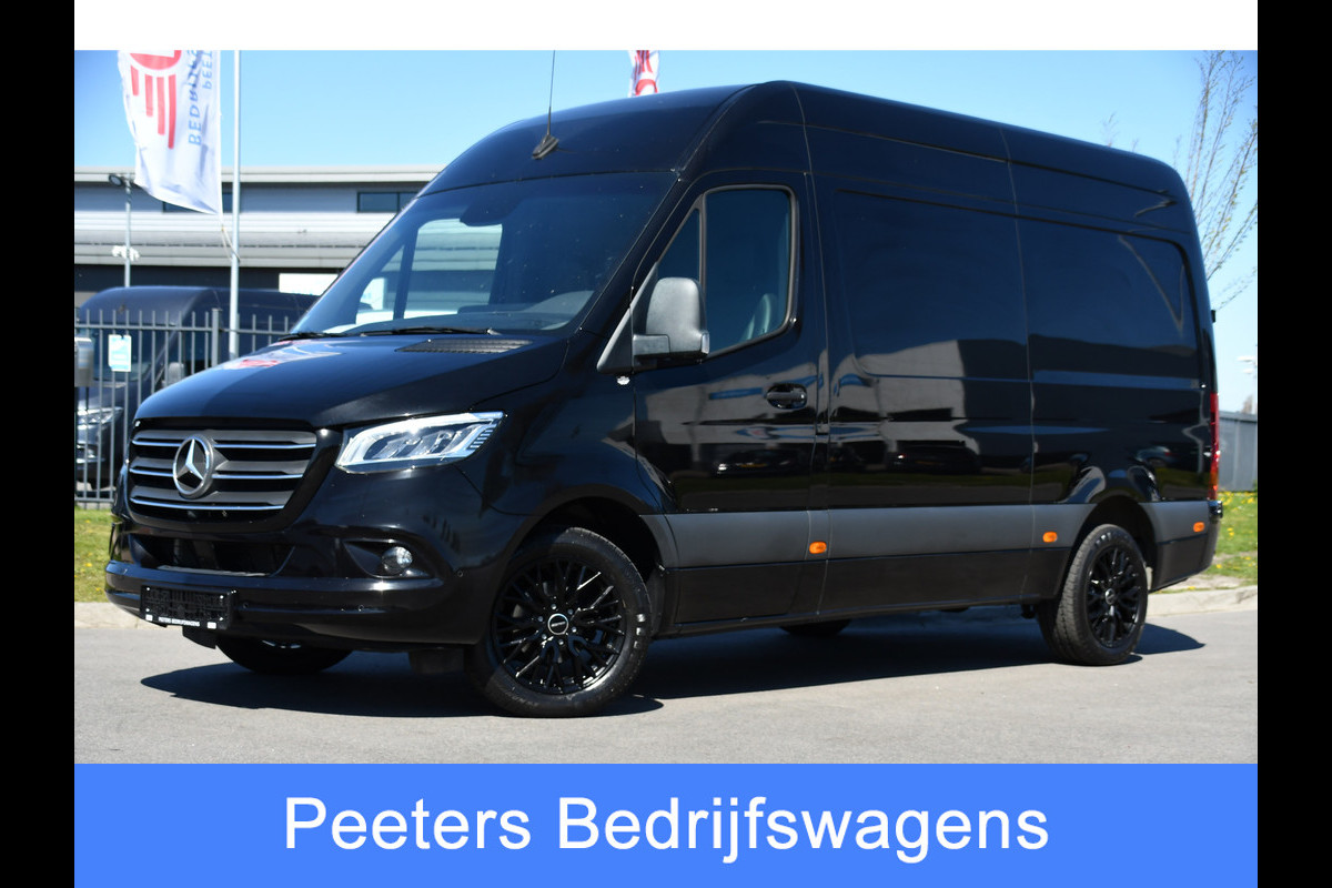 Mercedes-Benz Sprinter 319 1.9 CDI L2H2 RWD Black Edition Full Options! 360 Camera, Adaptieve Cruise, LED, Standkachel, Carplay, 190pk, Voorruit verwarming, Uniek!