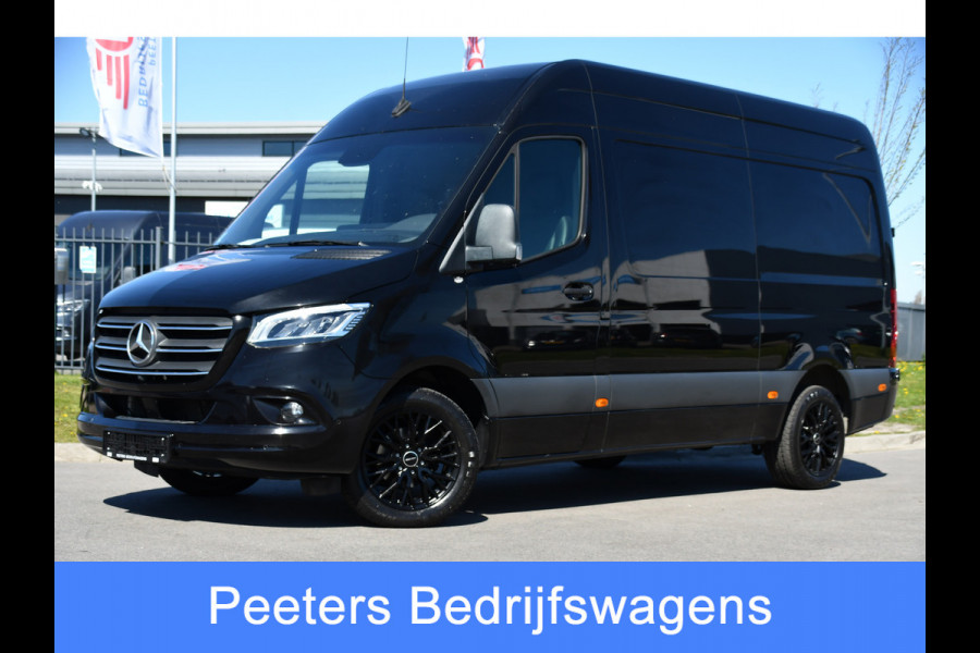 Mercedes-Benz Sprinter 319 1.9 CDI L2H2 RWD Black Edition Full Options! 360 Camera, Adaptieve Cruise, LED, Standkachel, Carplay, 190pk, Voorruit verwarming, Uniek!