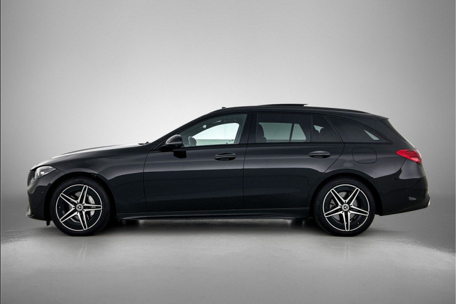 Mercedes-Benz C-Klasse Estate 300 e Business Solution AMG AMG Line | Night Pakket | Panorama Schuif-Kanteldak | Parkeerpakket met 360°-camera | Alarm Klasse 3. Inclusief 24 maanden Mercedes-Benz Certified garantie voor Europa.