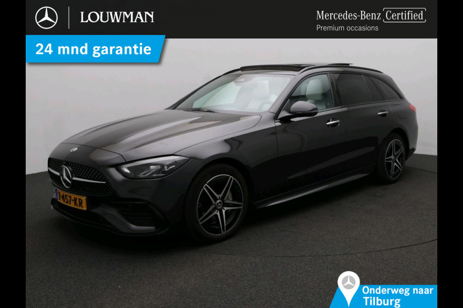 Mercedes-Benz C-Klasse Estate 300 e AMG Plug-In Hybride AMG Line | Premium Plus | Night Pakket | Panorama Schuif-Kanteldak | Alarm | Inclusief 24 maanden MB Certified garantie voor Europa.