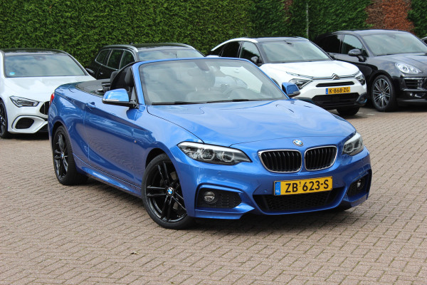 BMW 2 Serie Cabrio 220i High Exe. M Sport / 54.228 km/ NL Auto / Leder / CarPlay / Parkeerhulp V+A / 18'' / Windscherm / Sportstoelen / Stoelverwarming / DAB / Cruise Control