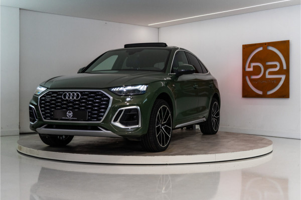 Audi Q5 Sportback 55 TFSI e S Line 367PK | District Green | Pano | Virtual | 21'' | SQ5 Sierstukken | 12 MND Garantie