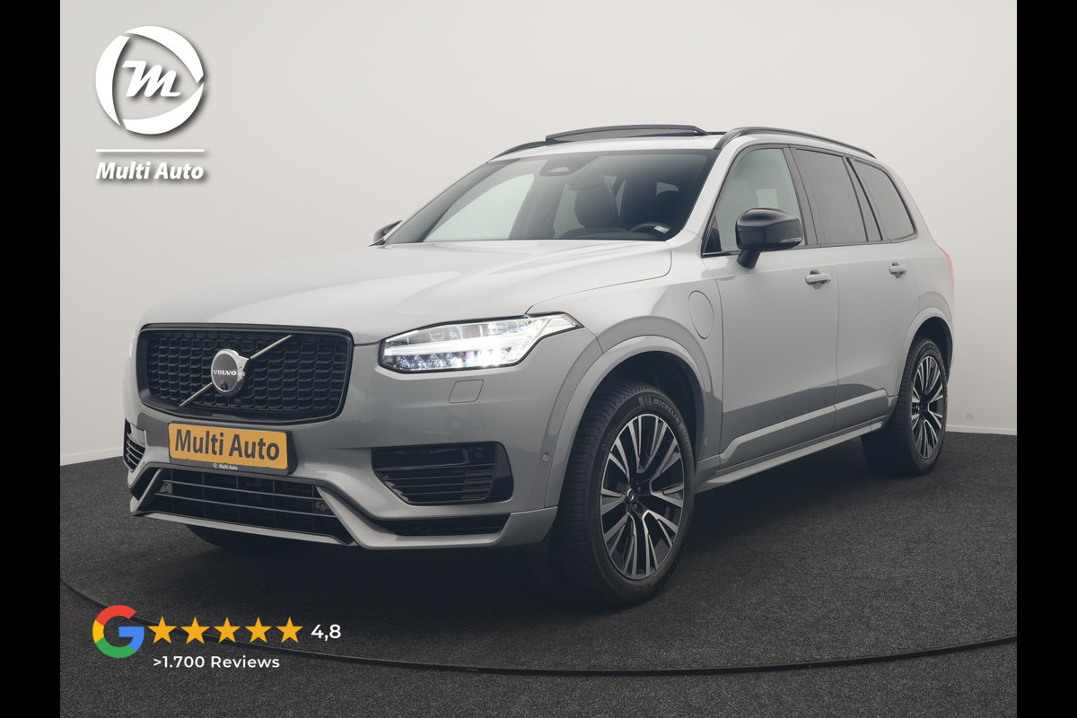 Volvo XC90 T8 Recharge AWD Plus Dark Long Range 7 Persoons PHEV 456pk Dealer O.H. | Trekhaak Af Fabriek | Panodak | Luchtvering | Adaptive Cruise | 360 Camera | Lederen Sportstoelen Memory & Verwarmd | Harman / Kardon | Keyless | Blis | Stuur Verwarmd | Apple Carplay | Plug In Hybrid |