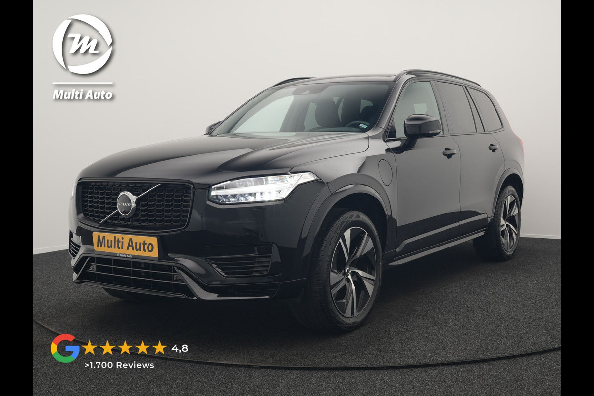 Volvo XC90 T8 Recharge AWD R-Design 7 Persoons LONG RANGE PHEV 455pk Dealer O.H. | Adaptive Cruise | 360 Camera | Lederen Sportstoelen Memory & Verwarmd | Apple Carplay | Stuur Verwarmd | Keyless | Blis | Navigatie | DAB | Virtual | Plug In Hybrid |