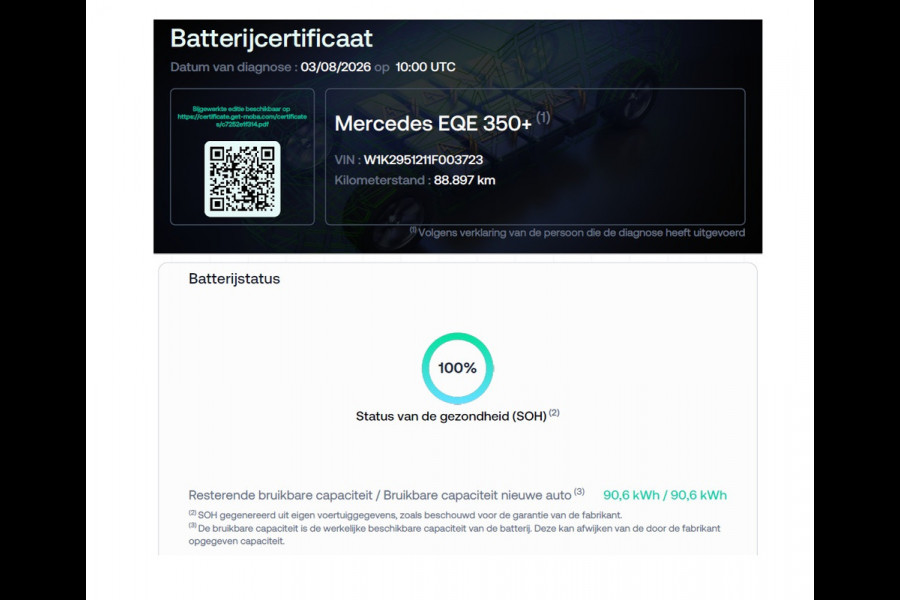 Mercedes-Benz EQE 350+ Launch Ed. Luxury Line 91kWh SOH 100% Leder+Verwarmd Panoramadak Adap.Cruise Burmester®3D-Surround-Audio Memory Navi Camera Lmv Pdc High Perf.-Led Elek.Achterklep DAB+ Privacy Glas 1e Eigenaar Dealeronderhouden Origineel Nederlandse Auto