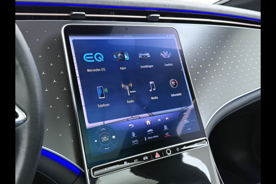 Mercedes-Benz EQE 350+ Launch Ed. Luxury Line 91kWh SOH 100% Leder+Verwarmd Panoramadak Adap.Cruise Burmester®3D-Surround-Audio Memory Navi Camera Lmv Pdc High Perf.-Led Elek.Achterklep DAB+ Privacy Glas 1e Eigenaar Dealeronderhouden Origineel Nederlandse Auto