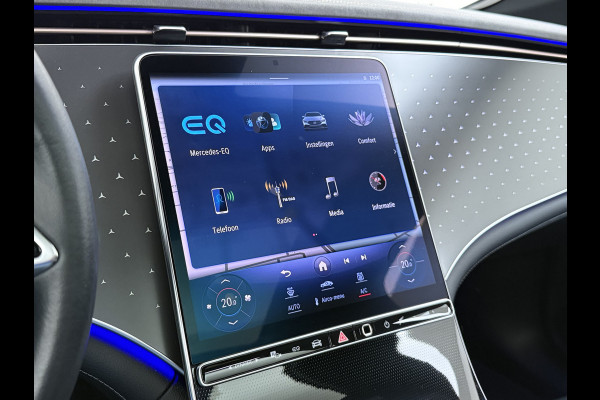 Mercedes-Benz EQE 350+ Launch Ed. Luxury Line 91kWh SOH 100% Leder+Verwarmd Panoramadak Adap.Cruise Burmester®3D-Surround-Audio Memory Navi Camera Lmv Pdc High Perf.-Led Elek.Achterklep DAB+ Privacy Glas 1e Eigenaar Dealeronderhouden Origineel Nederlandse Auto