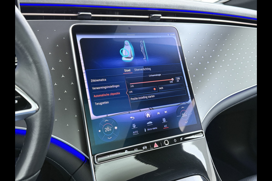 Mercedes-Benz EQE 350+ Launch Ed. Luxury Line 91kWh SOH 100% Leder+Verwarmd Panoramadak Adap.Cruise Burmester®3D-Surround-Audio Memory Navi Camera Lmv Pdc High Perf.-Led Elek.Achterklep DAB+ Privacy Glas 1e Eigenaar Dealeronderhouden Origineel Nederlandse Auto