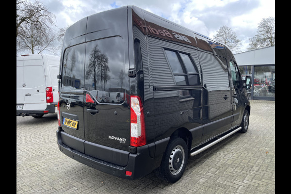 Opel Movano 2.3 CDTI 130pk L2H2 / vaste prijs rijklaar € 16.950 ex btw / lease vanaf € 366 / airco / cruise / navigatie / pdc achter / zwart metallic / geveerde chauffeurs stoel !