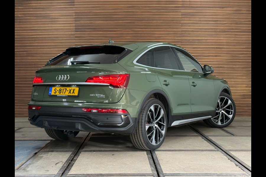 Audi Q5 Sportback 50 TFSI e S-line edition | Luchtvering | District Green | Ambient | Matrix-LED / OLED | Business-Pack | CarPlay