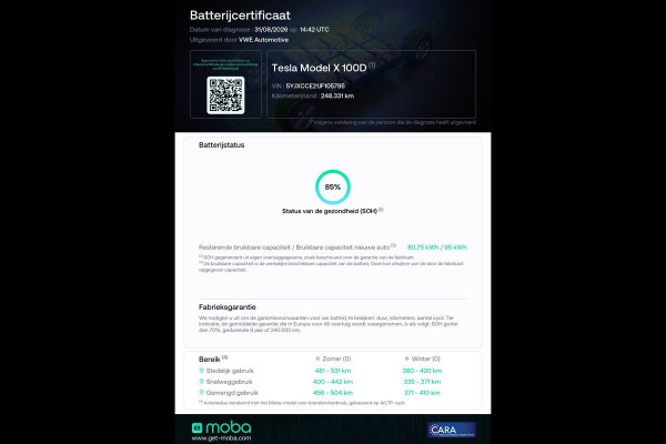 Tesla Model X 100D 7p. SOH 85%|CCS|TREKHAAK