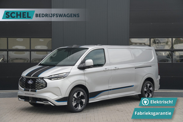 Ford E-Transit Custom 340 L2H1 Sport 71 kWh 218pk - 2x Schuif - ACC - B&O - Navi - Stoel/Stuurverwarming - 360 Camera - Trekhaak - Rijklaar