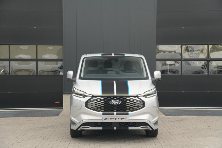 Ford E-Transit Custom 340 L2H1 Sport 71 kWh 218pk - 2x Schuif - ACC - B&O - Navi - Stoel/Stuurverwarming - 360 Camera - Trekhaak - Rijklaar