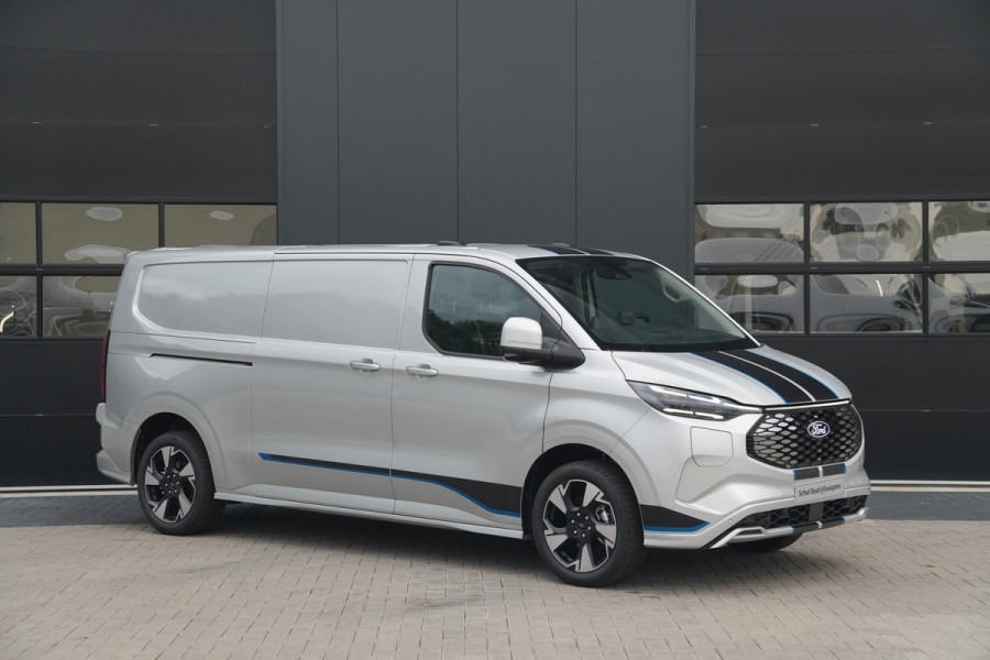 Ford E-Transit Custom 340 L2H1 Sport 71 kWh 218pk - 2x Schuif - ACC - B&O - Navi - Stoel/Stuurverwarming - 360 Camera - Trekhaak - Rijklaar