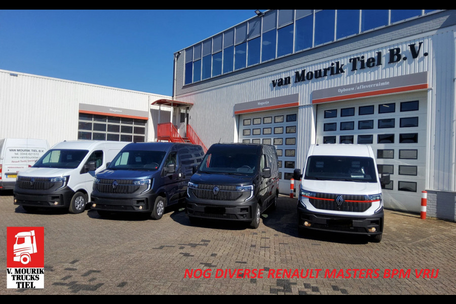 Renault Master BPM VRIJ - L2H2 / L3H2 - VOORRAAD GRIJS - BLAUW - ZWART - WIT - E.V.T. 2x ZIJSCHUIFDEUREN - INFORMEER NAAR DE MOGELIJKHEDEN