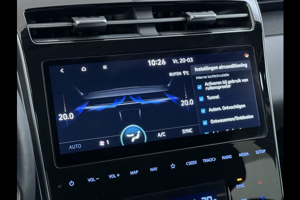 Hyundai Tucson 1.6T 265PK PHEV Autom. SOH 100% 4WD Navi Camera Adap.Cruise Apple Carplay Android Pdc ECC Comfort Smart Hybrid Isofix DAB Elek.Achterklep Stoel+Stuurverwarming Led Lmv Keyless Regensensor AWD Origineel Nederlandse Auto Plug In Hybride