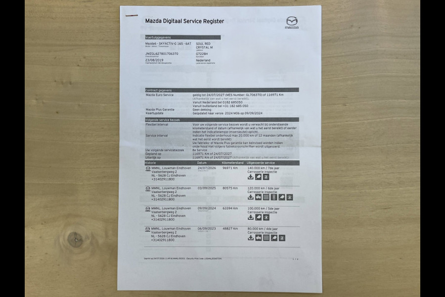 Mazda 6 2.0 SkyActiv-G 165 Signature|FULL OPTION|TREKAAK|ACC|HUD|LEDER|MEMORY|STUUR+STOELVERW+VENT|360 CAMERA|CARPLAY|NAP|NL-AUTO|