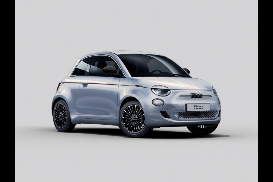 Fiat 500E La Prima 42 kWh | Uit voorraad leverbaar | Panoramadak | Adapt. Cruise | Pack Top Plus | Camera | Leder | Apple Carplay