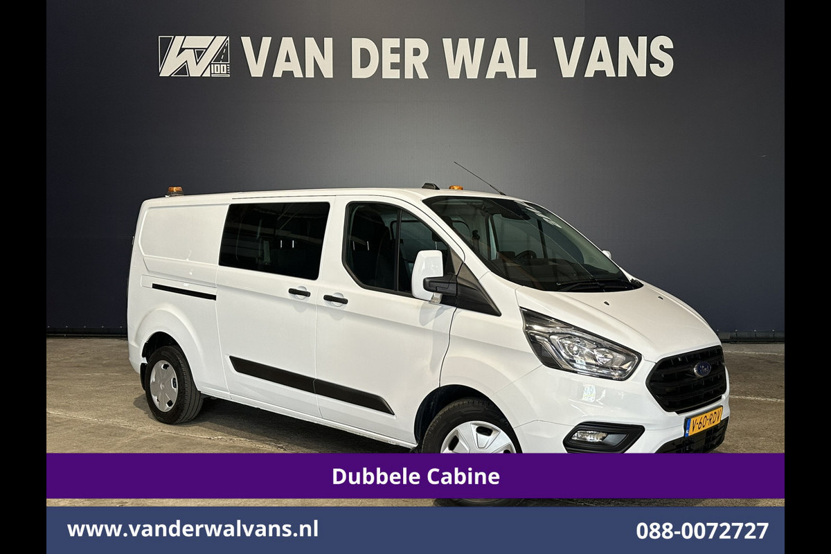 Ford Transit Custom 2.0 TDCI 130pk L2H1 Dubbele Cabine Euro6 Airco | 5-Zits | Camera | LED | Cruisecontrol, Trekhaak, Stoelverwarming, Verwarmde voorruit, Parkeersensoren, tachograaf