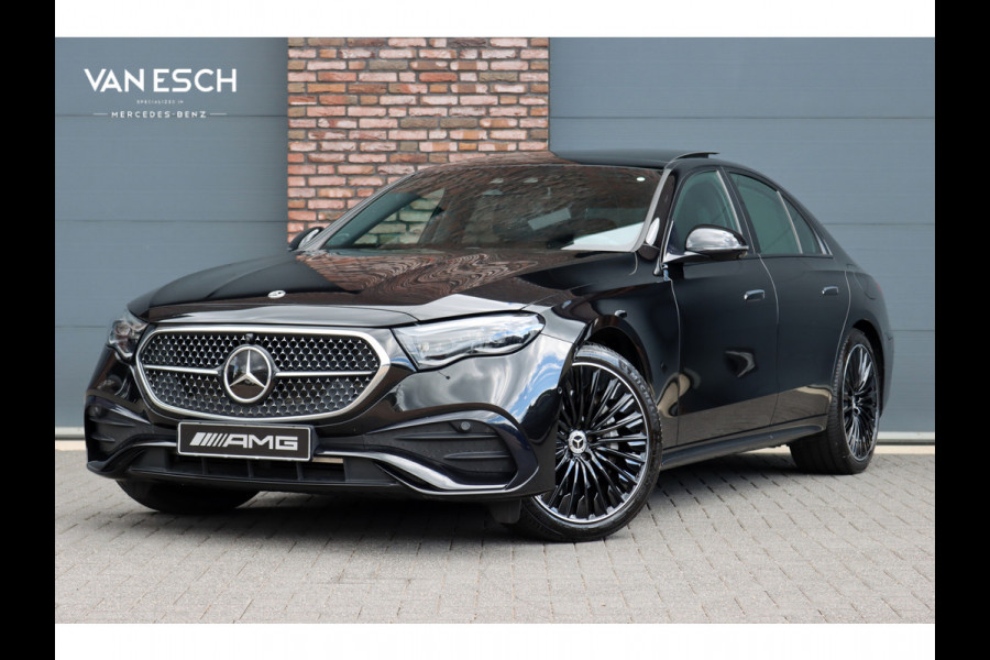 Mercedes-Benz E-Klasse 300 e AMG Line | Hyperscreen | Distronic+ | Massage | Zonnerollo's | Trekhaak | Soft-Close | Vlakkenverwarming | Stoelventilatie | HUD | Digital Light | Surround Camera |