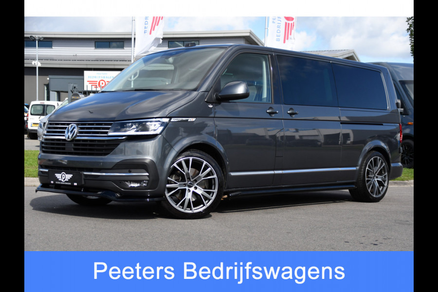 Volkswagen Transporter 2.0 TDI L2H1 32 DC Caravelle Virtual, Adaptieve Cruise, Carplay, LED, Leder, 2 x Electrische deur, Automaat, Clima, Stoelverwarming, Uniek! Bulli / Highline