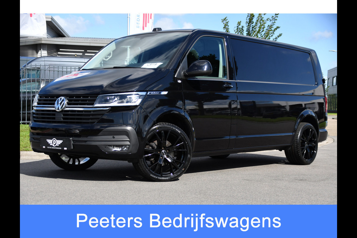 Volkswagen Transporter 2.0 TDI L2H1 30 Bulli Black Edition Virtual, Adaptieve Cruise, Camera, LED, Stoelverwarming, Trekhaak, Automaat, Multimedia, 150pk, Uniek!