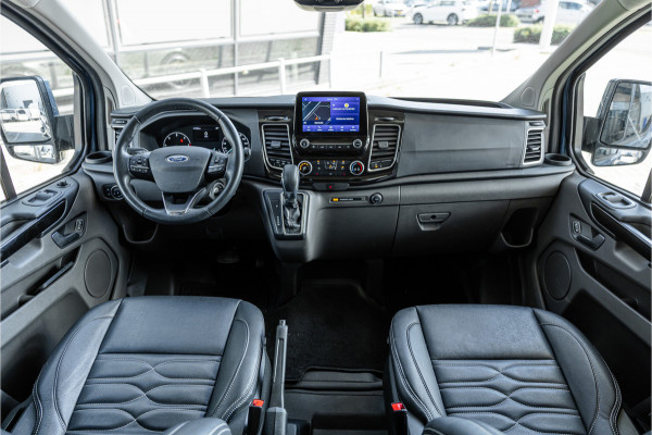 Ford Transit Custom 320 2.0 TDCI L2H1 Platinum Edition DC | Bi-Xenon | Navigatie | CarPlay | Camera | Lederen bekleding | Stoelverwarming | L+R Schuifdeur | DAB | Dubbel cabine | Nieuwe APK | Euro 6